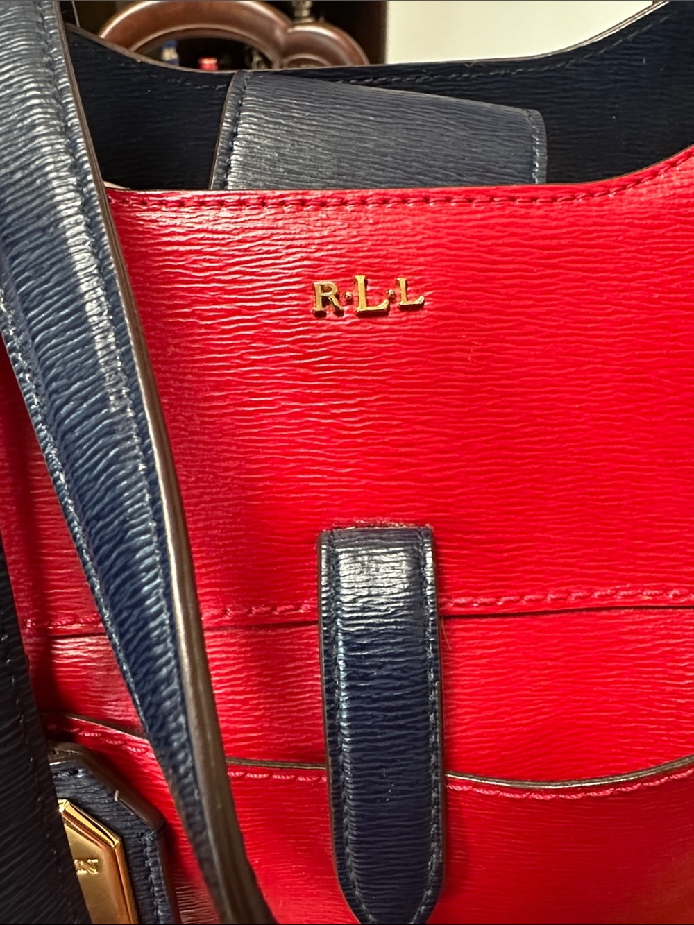 Ralph Lauren Red Leather Tote NWOT - Picture 2 of 12